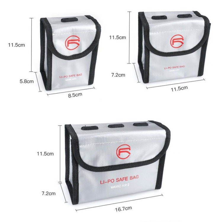 RCSTQ for DJI FPV Combo 2 x Batteries Li-Po Safe Explosion-proof Storage Bag(Silver) - HoMEdemic™ 