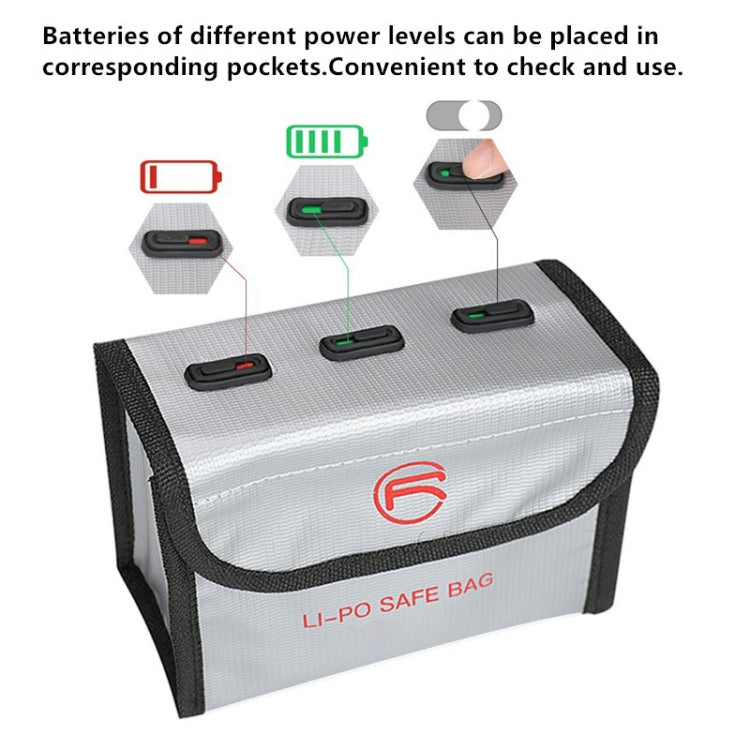 RCSTQ for DJI FPV Combo 2 x Batteries Li-Po Safe Explosion-proof Storage Bag(Silver) - HoMEdemic™ 