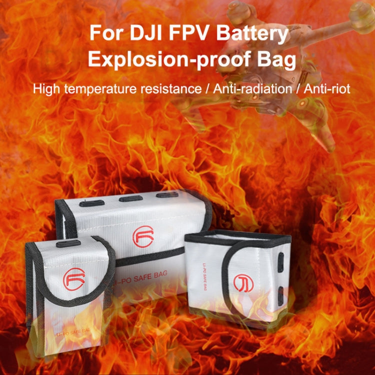 RCSTQ for DJI FPV Combo 2 x Batteries Li-Po Safe Explosion-proof Storage Bag(Silver) - HoMEdemic™ 