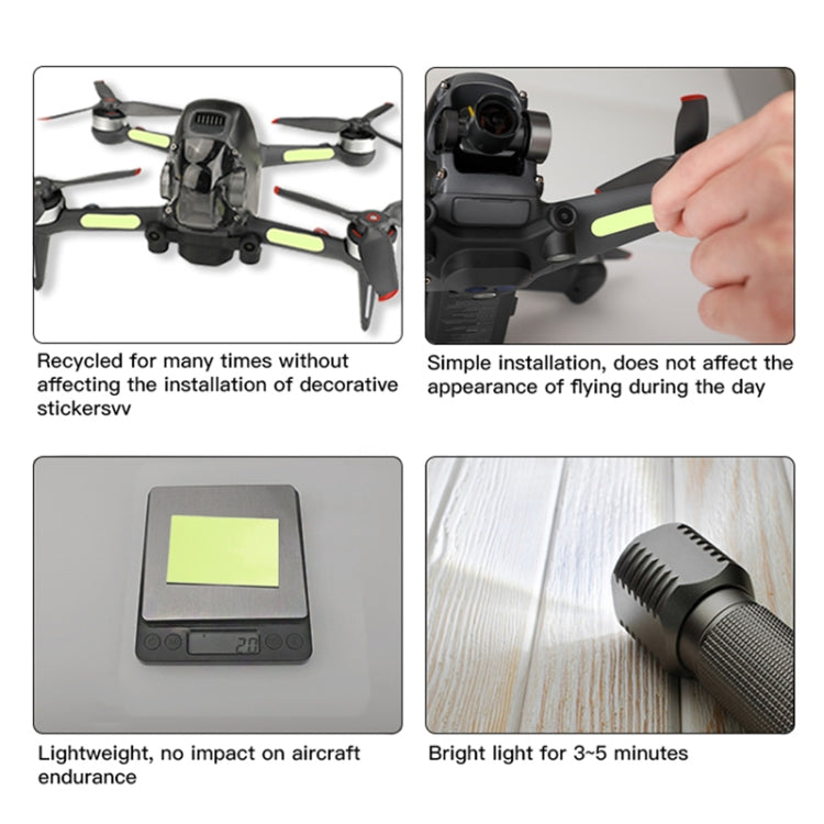 RCSTQ 2 PCS Luminous Sticker Night Flight Sticker for DJI FPV Drone - HoMEdemic™ 