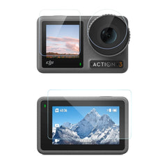 For DJI Osmo Action 3 3-in-1 Lens Front and Back Screen Diamond Explosion-proof Film, For DJI Osmo Action 3 - HoMEdemic™ 