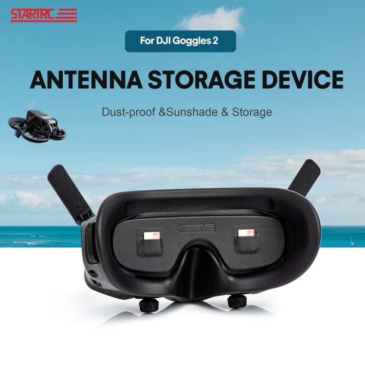 For DJI Goggles 2 / Avata Goggles STARTRC PU Dustproof Memory Card Storage Holder Lens Cover Antenna Storage Cover(Black) - HoMEdemic™ 