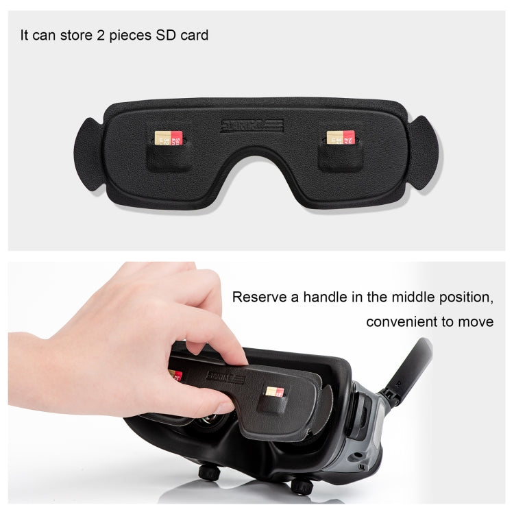 For DJI Goggles 2 / Avata Goggles STARTRC PU Dustproof Memory Card Storage Holder Lens Cover Antenna Storage Cover(Black) - HoMEdemic™ 