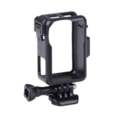For DJI Osmo Action 3 Vertical Plastic Protective Frame Cage with Cold Shoes, Plastic (Black) - HoMEdemic™ 