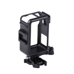 For DJI Osmo Action 3 Vertical Plastic Protective Frame Cage with Cold Shoes, Plastic (Black) - HoMEdemic™ 