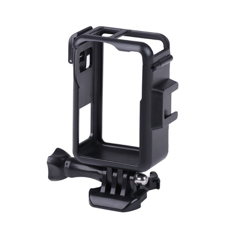 For DJI Osmo Action 3 Vertical Plastic Protective Frame Cage with Cold Shoes, Plastic (Black) - HoMEdemic™ 
