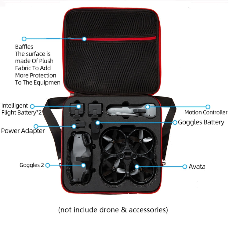 For DJI Avata Squad Shockproof Large Carrying Hard Case Shoulder Storage Bag, Size: 30 x 32 x 13.5cm - HoMEdemic™ 
