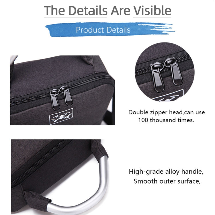 For DJI Mini 2 SE Shockproof Single Shoulder Storage Carrying Case Box Bag, Size: 30 x 22 x 8.5cm (Black) - HoMEdemic™ 