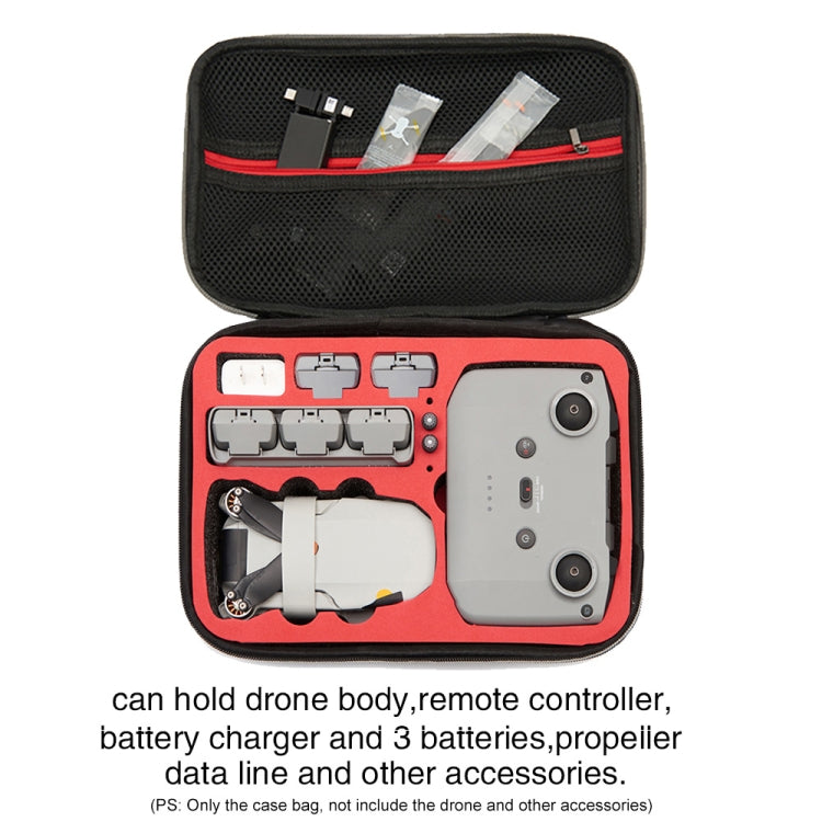 For DJI Mini 2 SE Grey Shockproof Carrying Hard Case Storage Bag, Size: 21.5 x 29.5 x 10cm (Red) - HoMEdemic™ 