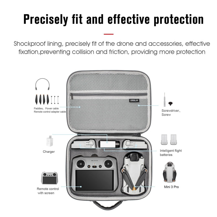 For DJI Mini 3 Pro / RC with Screen STARTRC Waterproof Shoulder Storage Bag Handbag(Grey) - HoMEdemic™ 