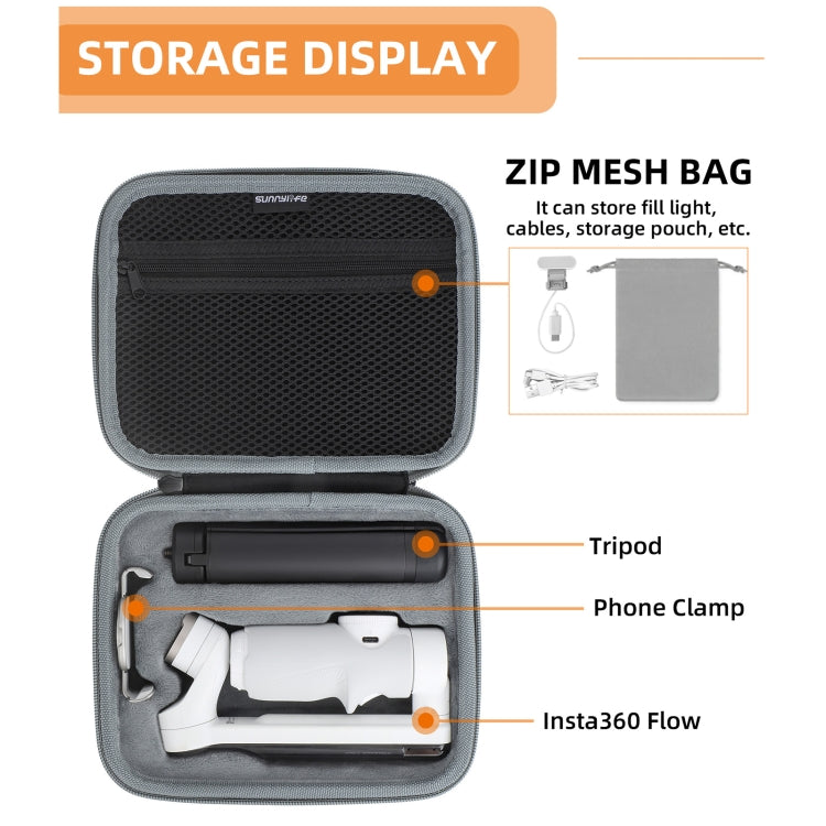 For Insta360 Flow Gimbal Sunnylife Portable Storage Bag Box (Grey) - HoMEdemic™ 