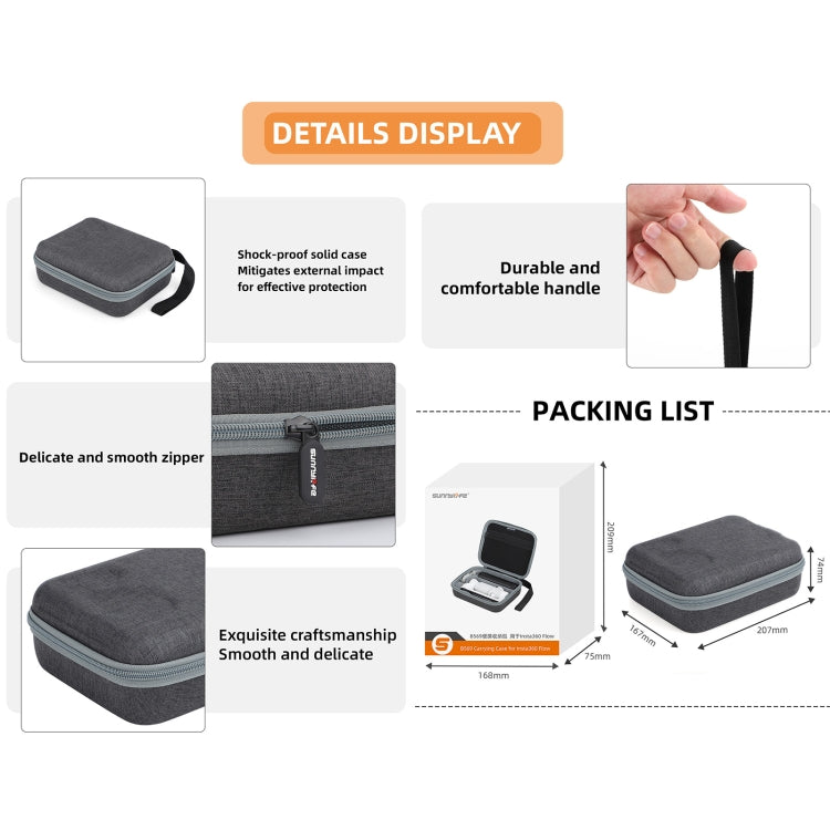 For Insta360 Flow Gimbal Sunnylife Portable Storage Bag Box (Grey) - HoMEdemic™ 