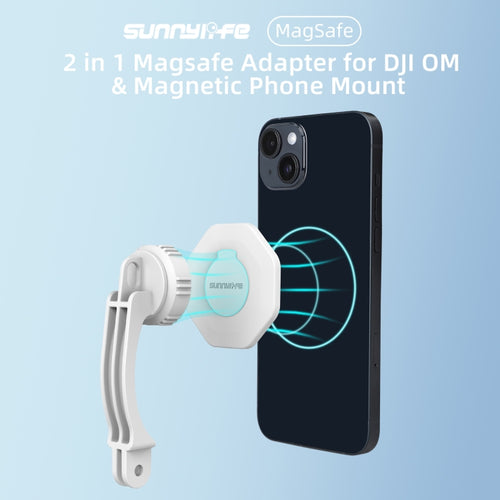 For DJI OM6 / 5 / 4 / 4 SE  Sunnylife ZJ561 Magsafe Adapter Phone Holder (White) - HoMEdemic™ 