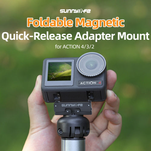 Sunnylife AD691 Magnetic Adapter Mount for DJI Action 2 / Osmo Action 3 / 4 (Black) - HoMEdemic™ 