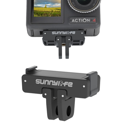 Sunnylife AD691 Magnetic Adapter Mount for DJI Action 2 / Osmo Action 3 / 4 (Black) - HoMEdemic™ 