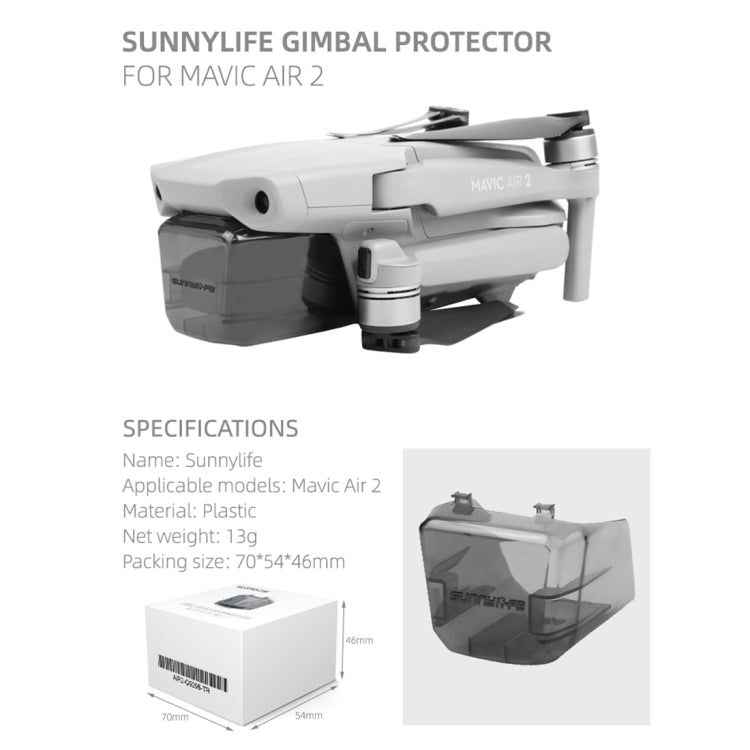Sunnylife For DJI Mavic Air 2 Camera Lens Protective Cover Hood (Grey) - HoMEdemic™ 