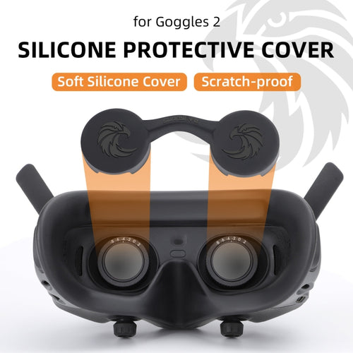 For DJI Goggles 2 / Goggles 3 Lens Cover Dust-proof VR Lens Silicone Case Soft Protector (Black) - HoMEdemic™ 