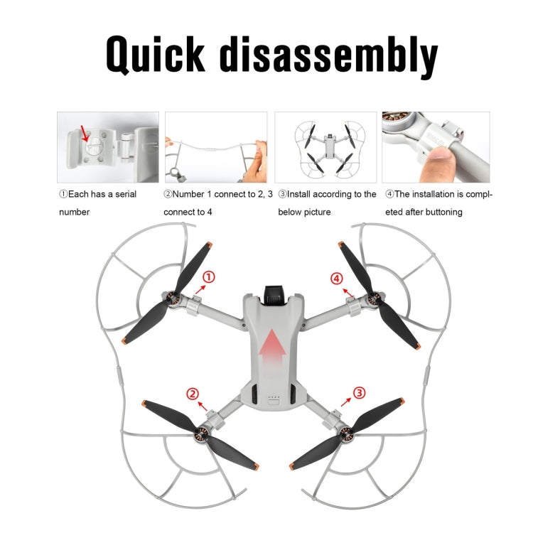 For DJI Mini 4 Pro STARTRC Drone Propeller Protective Guard Anti-collision Ring (Grey) - HoMEdemic™ 