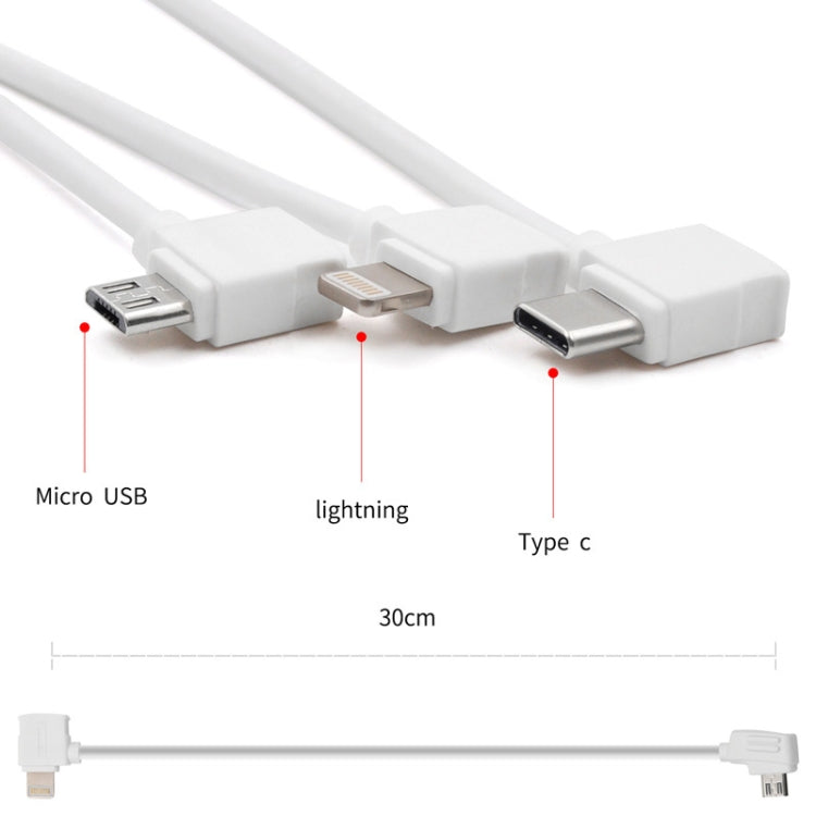STARTRC 30cm Micro USB to Micro USB Converting Connector Data Cable for DJI Mavic Mini /  Air, Shark Remote Controller(White) - HoMEdemic™ 