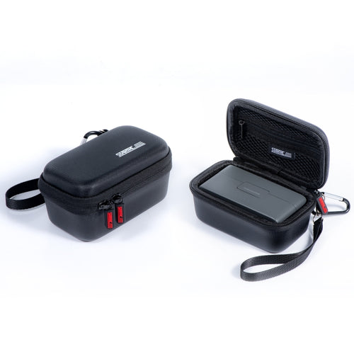 For DJI MIC 2 STARTRC Diamond Texture PU Portable Carry Case with Carabiner & Strap (Black) - HoMEdemic™ 