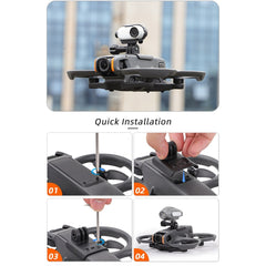 For DJI Avata 2 Sunnylife Action Camera Holder Mount Drone Light Bracket (Black) - HoMEdemic™ 