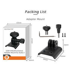 For DJI Avata 2 Sunnylife Action Camera Holder Mount Drone Light Bracket (Black) - HoMEdemic™ 