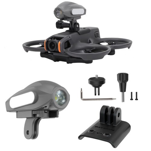 For DJI Avata 2 Sunnylife Action Camera Holder Mount Drone Light Bracket Lamp (Black) - HoMEdemic™ 