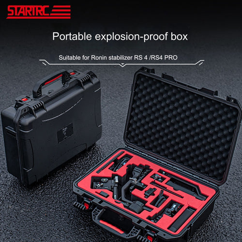 For DJI RS4/  RS4 Pro STARTRC ABS Waterproof Shockproof Suitcase Portable Storage Box (Black) - HoMEdemic™ 