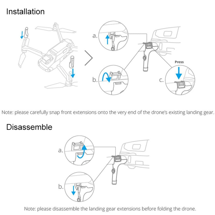 PGYTECH P-16A-036 Portable Heightened Landing Gear Extensions Rack for DJI Mavic Air 2 - HoMEdemic™ 