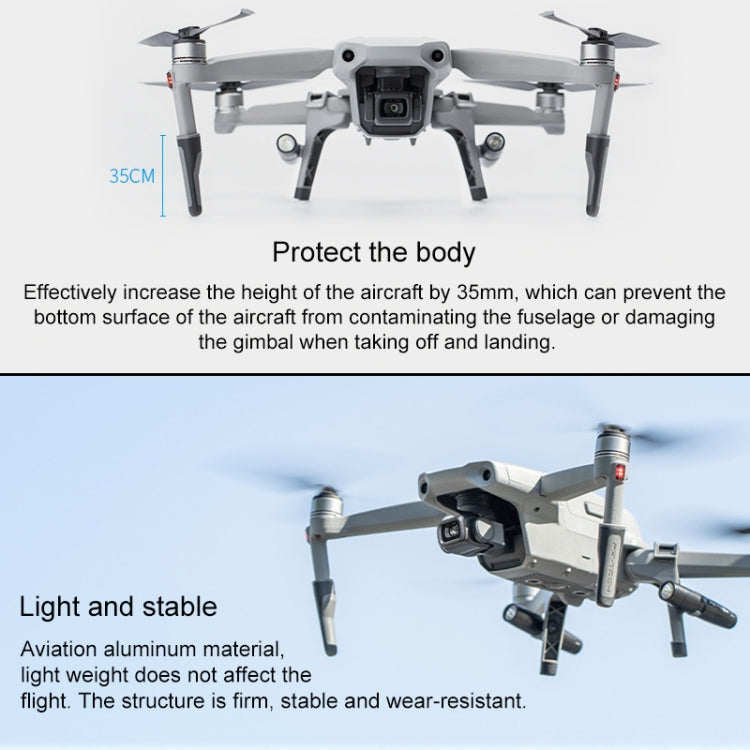 PGYTECH P-16A-038 Portable Heightened Landing Gear Extensions Rack LED Headlamp Set for DJI Mavic Air 2 - HoMEdemic™ 