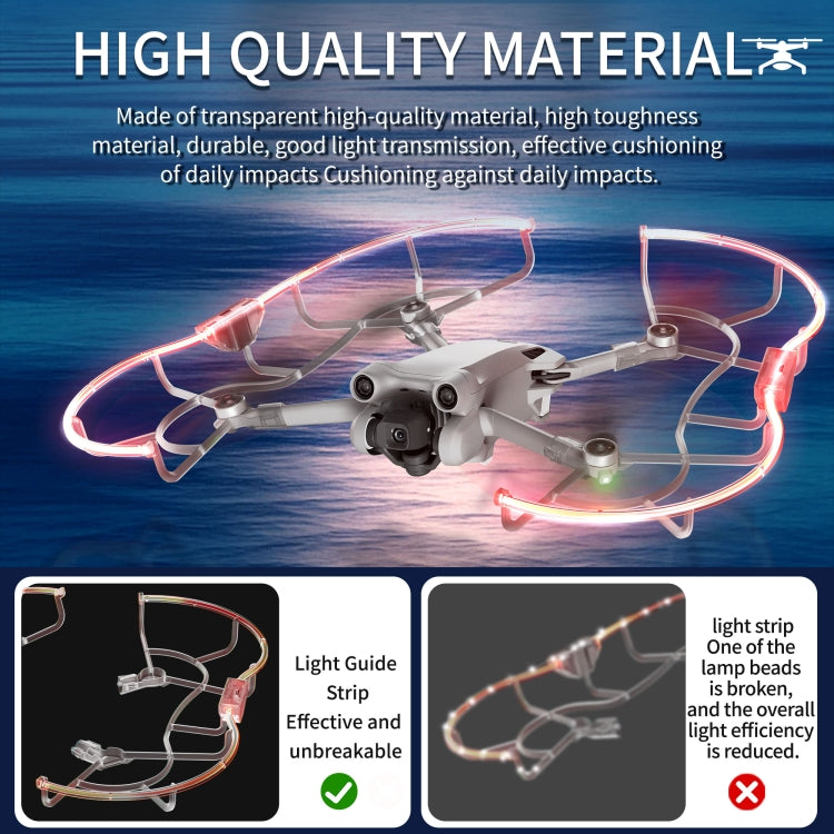 For DJI Mini 3 / Mini 3 Pro STARTRC Drone LED Propeller Protective Guard Anti-collision Ring (Transparent) - HoMEdemic™ 