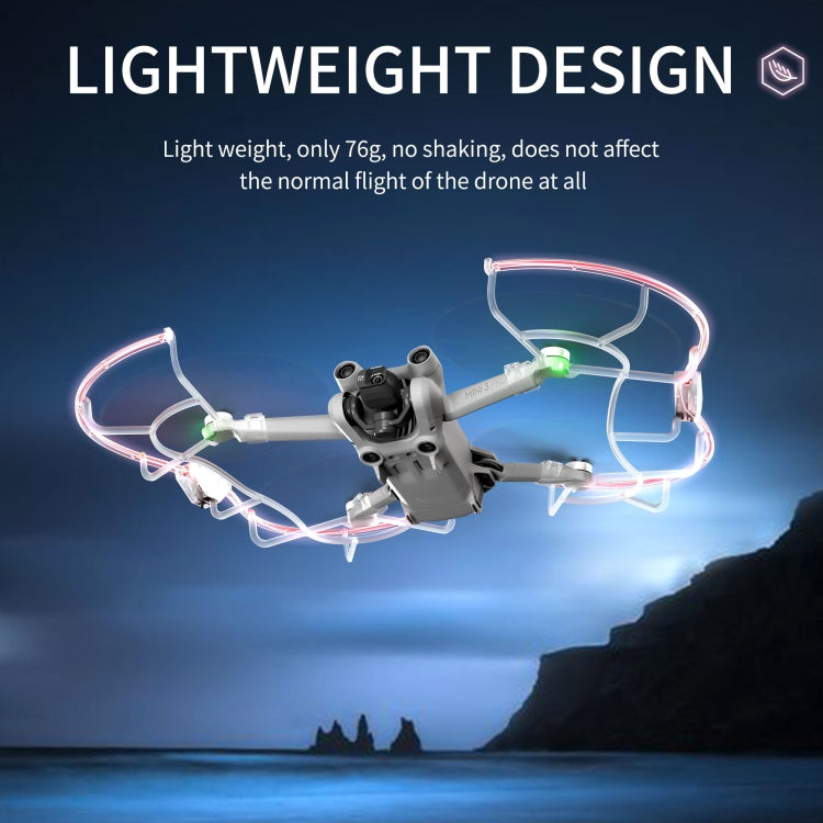 For DJI Mini 3 / Mini 3 Pro STARTRC Drone LED Propeller Protective Guard Anti-collision Ring (Transparent) - HoMEdemic™ 