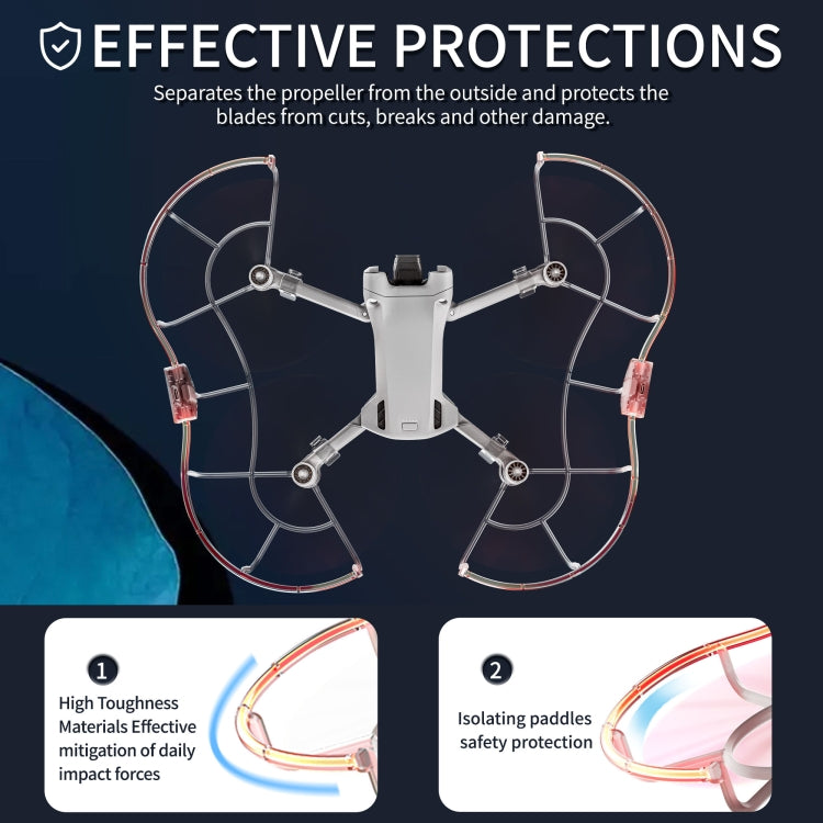 For DJI Mini 3 / Mini 3 Pro STARTRC Drone LED Propeller Protective Guard Anti-collision Ring (Transparent) - HoMEdemic™ 