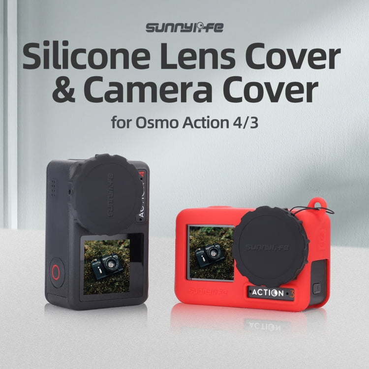 For DJI Osmo Action 5 Pro / 4 / 3 Sunnylife 2pcs Silicone Lens Cap (Black) - HoMEdemic™ 