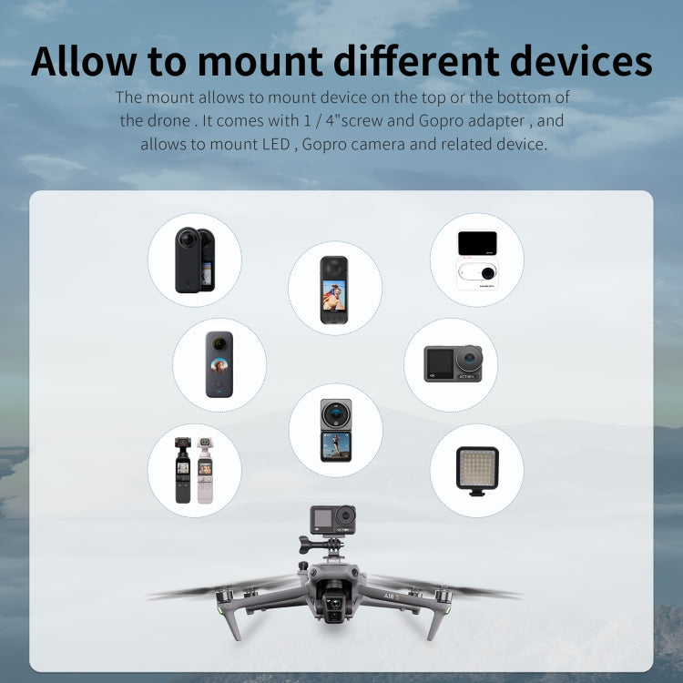 For DJI Air 3 STARTRC Night Navigation Light Speaker Expansion Mount (Grey) - HoMEdemic™ 