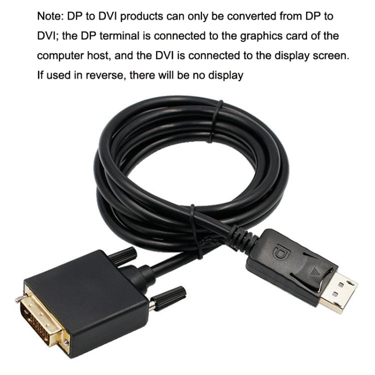 DP31 1.8m 1080P DP to DVI HD Adapter Cable Gold-plated Plug - HoMEdemic™ 