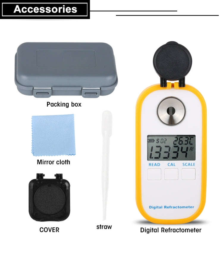 DR201 Digital Salt Refractometer Salinity Specific Gravity Meter 0~28% Refractometer Food Salt Content Tester Sodium Chloride NaCl, DR201 - HoMEdemic™ 
