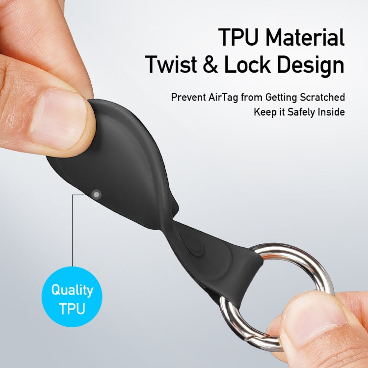 DUX DUCIS 4 PCS / Sets Frosted TPU Protective Case with Key Ring for AirTag 2nd Gen / AirTag 1st Gen - HoMEdemic™ 