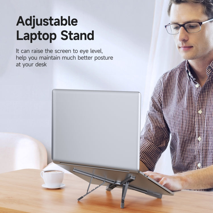 DUX DUCIS Foldable X-shaped Aluminum Laptop Stand(Lead Color) - HoMEdemic™ 