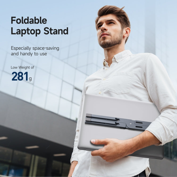 DUX DUCIS Foldable X-shaped Aluminum Laptop Stand(Lead Color) - HoMEdemic™ 