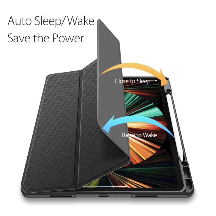DUX DUCIS TOBY Series Shockproof PU Leather + PC + TPU Horizontal Flip Tablet Case with Holder & Pen Slot & Sleep / Wake-up Function For iPad Pro 12.9 2022 / 2021 / 2020(Black) - HoMEdemic™ 