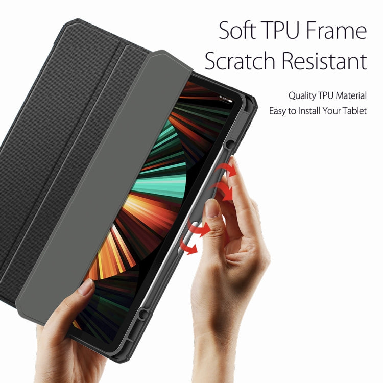 DUX DUCIS TOBY Series Shockproof PU Leather + PC + TPU Horizontal Flip Tablet Case with Holder & Pen Slot & Sleep / Wake-up Function For iPad Pro 12.9 2022 / 2021 / 2020(Black) - HoMEdemic™ 
