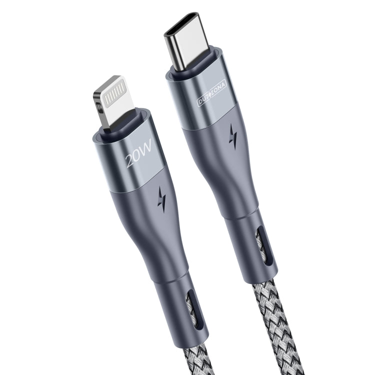 DUZZONA A1 PD 20W Type-C to 8 Pin Fast Charging Data Cable, Length:2m(Grey) - HoMEdemic™ 