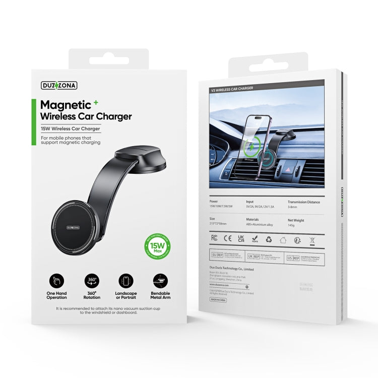 DUZZONA V3 15W Car Magnetic Wireless Charger Phone Holder(Black) - HoMEdemic™ 