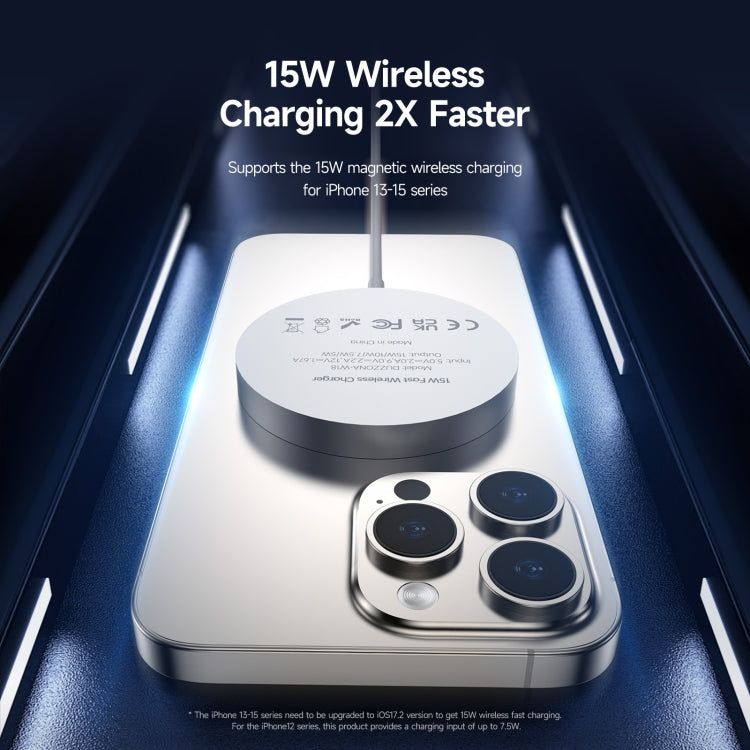 DUZZONA W18 15W Qi2 MagSafe Magnetic Suction Wireless Charger(White) - HoMEdemic™ 