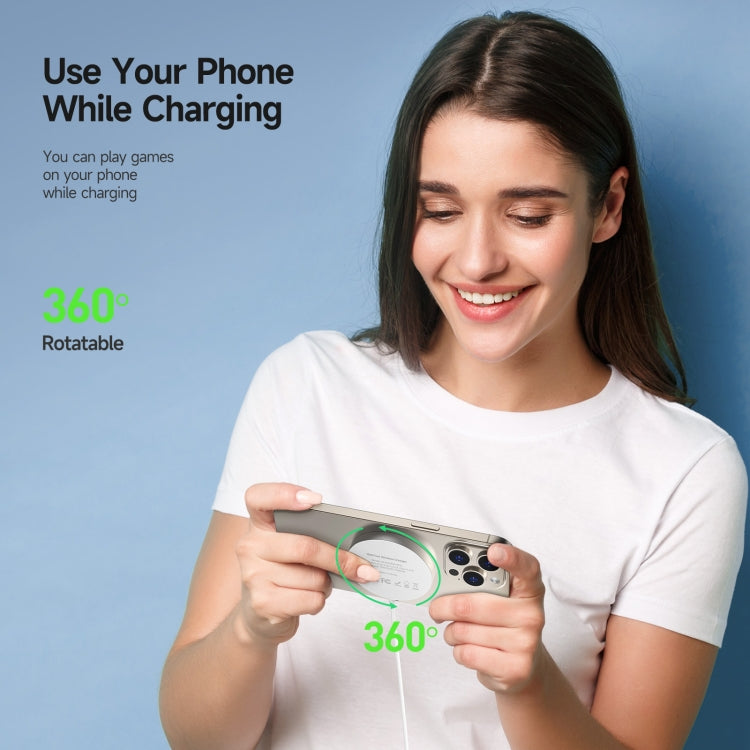 DUZZONA W18 15W Qi2 MagSafe Magnetic Suction Wireless Charger(White) - HoMEdemic™ 