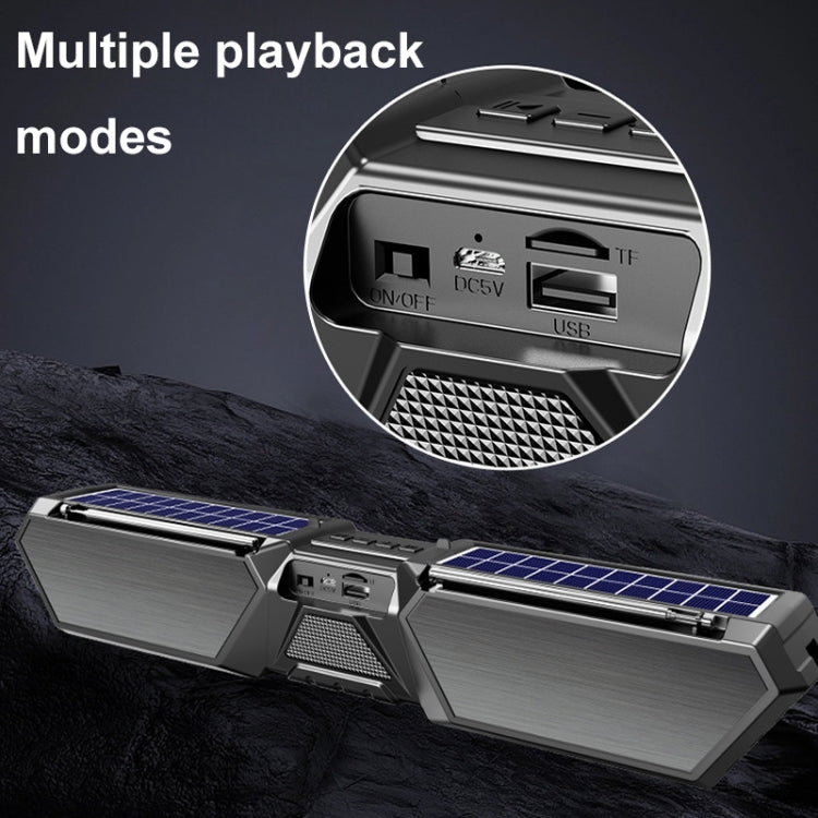DV-880 Dual Solar Wireless Bluetooth Speaker Outdoor Long Radio(Red) - HoMEdemic™ 