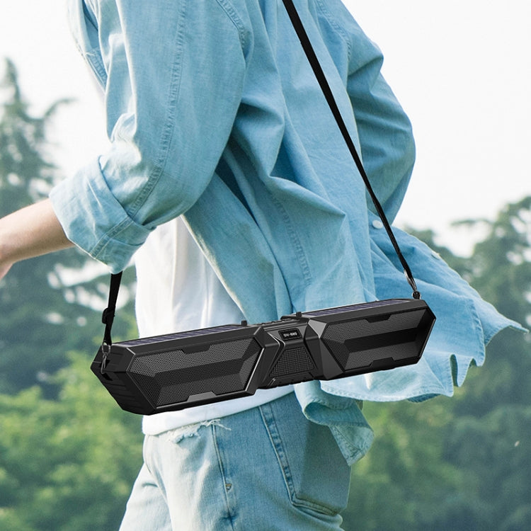 DV-880 Dual Solar Wireless Bluetooth Speaker Outdoor Long Radio(Red) - HoMEdemic™ 
