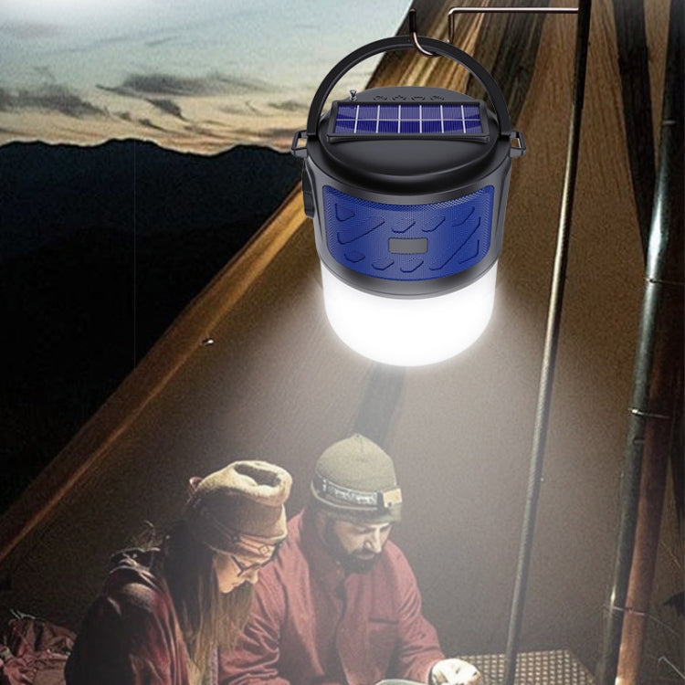 DV-V12 Outdoor Solar Camping Light FM Card Bluetooth Speaker(Red) - HoMEdemic™ 