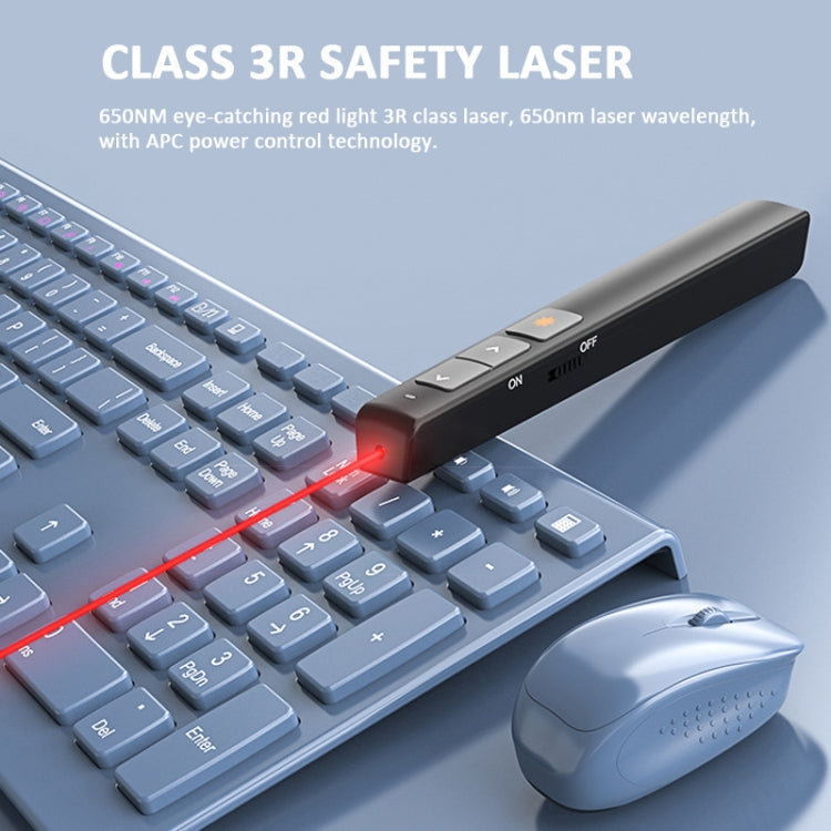 Deli  2.4GHz Page Turner USB Clicker With Red Light For PPT(White) - HoMEdemic™ 